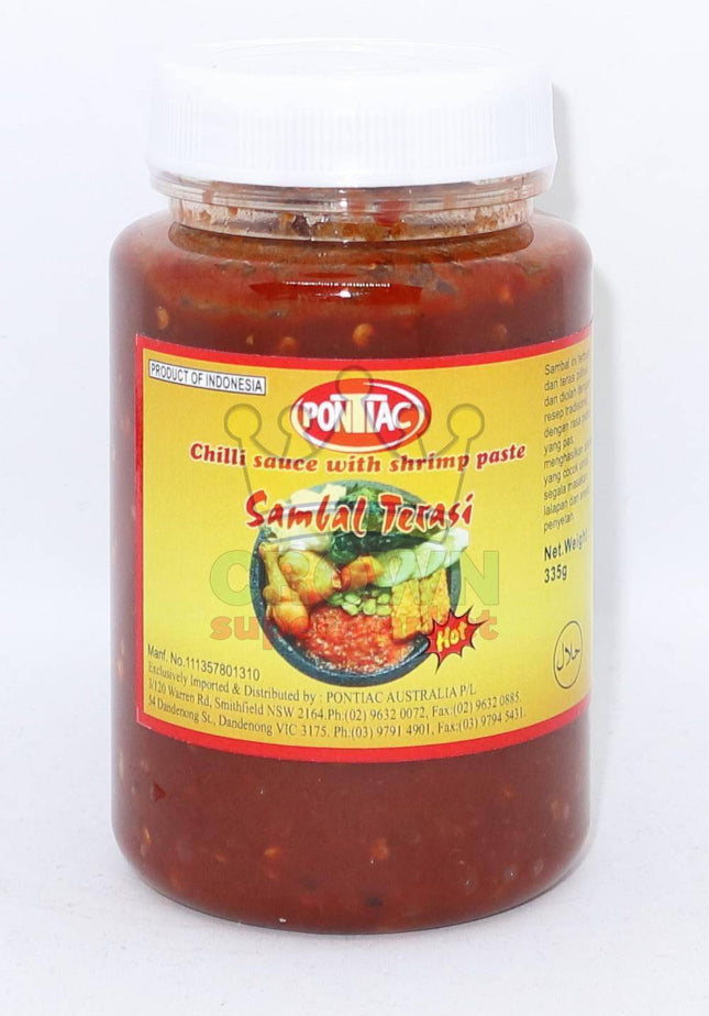 Pontiac Sambal Terasi Hot (Chilli Sauce with Shrimp Paste) 335g - Crown Supermarket