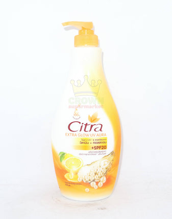 Citra Extra Glow UV Aura +SPF20 Hand & Body Lotion 400ml - Crown Supermarket