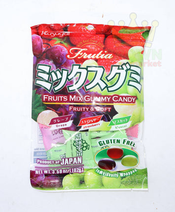 Kasugai Fruits Mix Gummy Candy 102g - Crown Supermarket