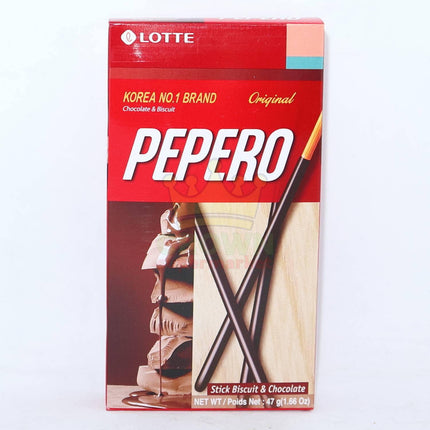 Lotte Pepero Original (Stick Biscuit & Chocolate) 47g - Crown Supermarket