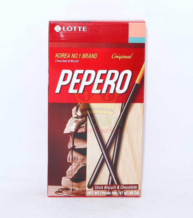 Lotte Pepero Original (Stick Biscuit & Chocolate) 47g - Crown Supermarket
