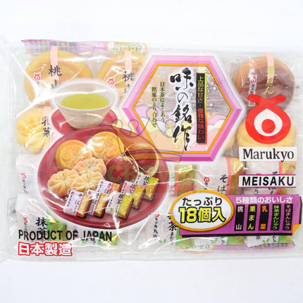 Marukyo Aji No Meisaku (Japanese Assorted Tea Cakes) 18pcs 250g - Crown Supermarket
