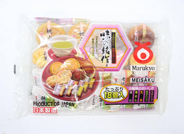 Marukyo Aji No Meisaku (Japanese Assorted Tea Cakes) 18pcs 250g - Crown Supermarket