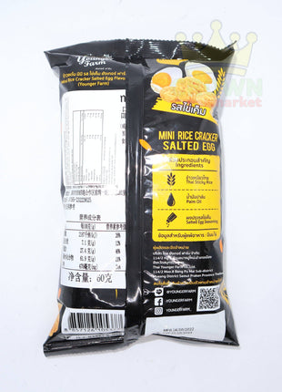 Younger Farm Mini Rice Cracker Salted Egg Flavor 60g - Crown Supermarket