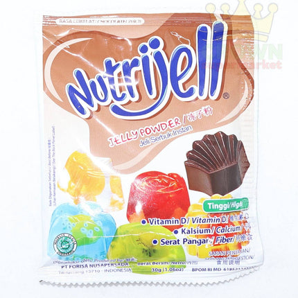 Nutrijell Jelly Powder Chocolate 30g - Crown Supermarket