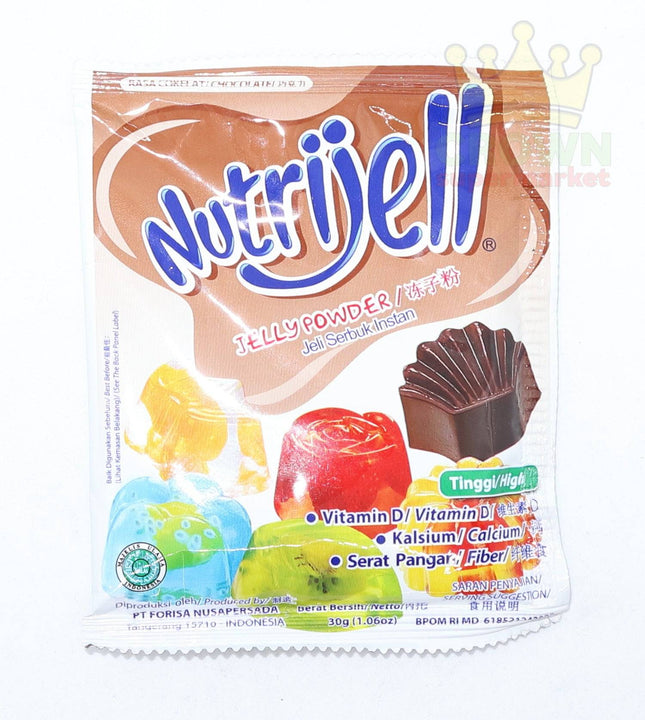 Nutrijell Jelly Powder Chocolate 30g - Crown Supermarket