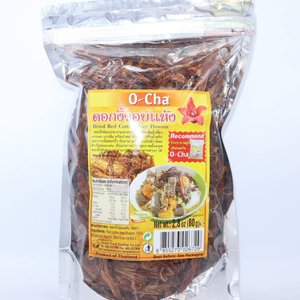 O-Cha Dried Red Cotton Tree Flowers 80g - Crown Supermarket