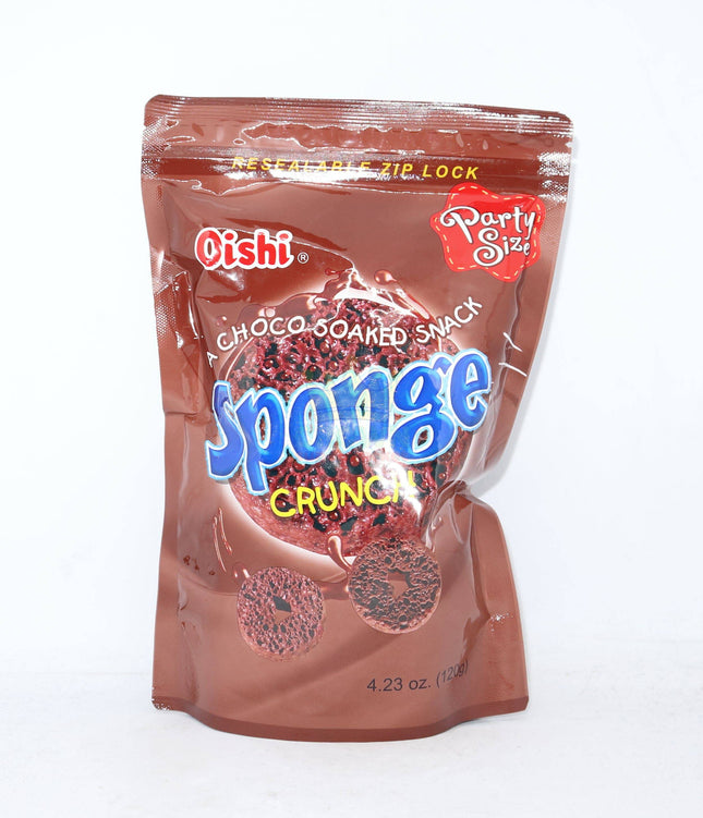 Oishi Sponge Crunch Choco Soaked snack 120g - Crown Supermarket