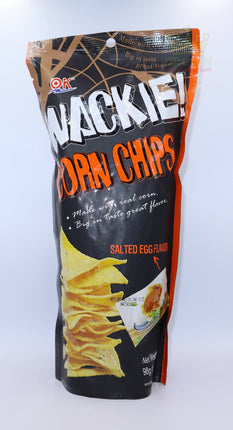 Ok Wackie! Corn Chips Salted Egg Flavor 98g - Crown Supermarket