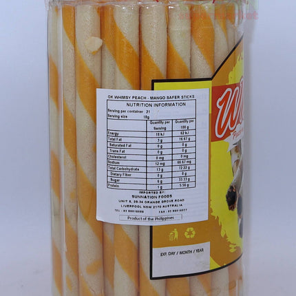 Ok Whimsy Peach Mango Wafer Sticks 380g - Crown Supermarket