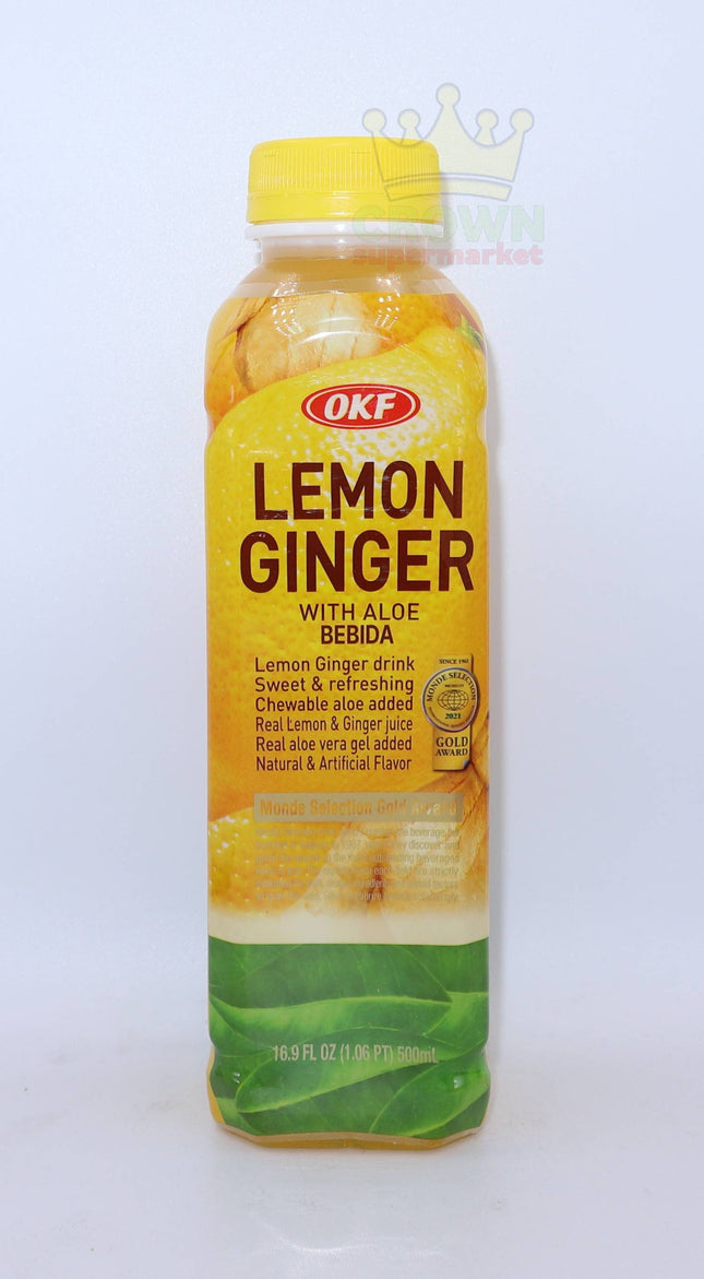 OKF Lemon Ginger with Aloe 500ml - Crown Supermarket