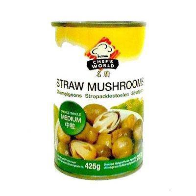 Chefs World Straw Mushrooms Med 425G - Crown Supermarket