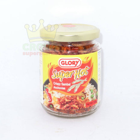 Glory Super Hot Crispy Sambal Anchovies 100g - Crown Supermarket