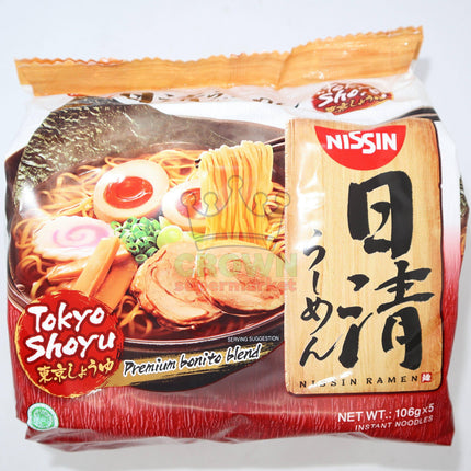 Nissin Ramen Tokyo Shoyu Premium Bonito Blend 5 x 106g - Crown Supermarket