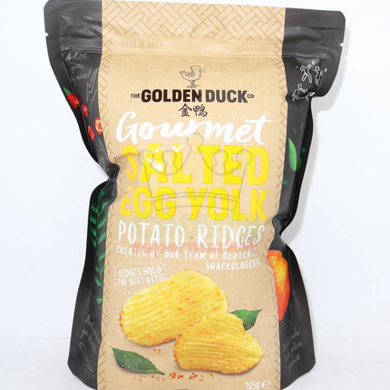 The Golden Duck Co Gourmet Salted Egg Yolk Potato Ridges 105g - Crown Supermarket