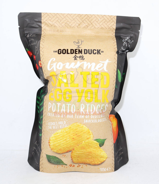 The Golden Duck Co Gourmet Salted Egg Yolk Potato Ridges 105g - Crown Supermarket