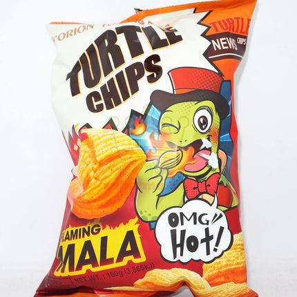 Orion Turtle Chips Flaming Mala Flavor 160g - Crown Supermarket