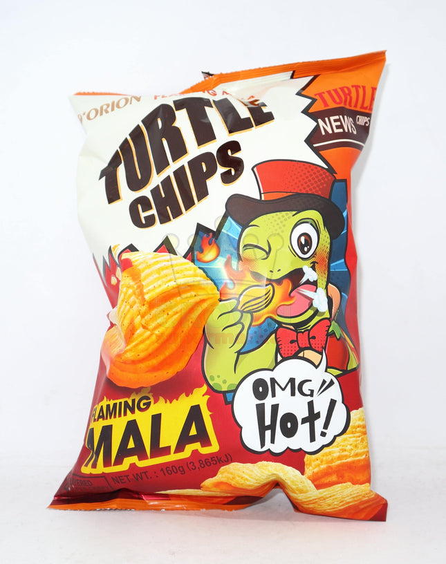 Orion Turtle Chips Flaming Mala Flavor 160g - Crown Supermarket