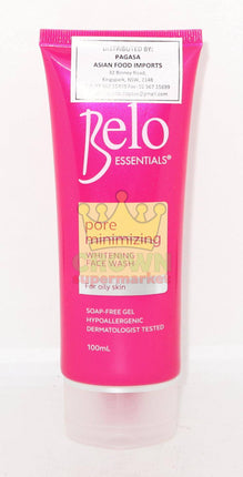 Belo Face Wash Pore Minimising (Pink) 100ml - Crown Supermarket