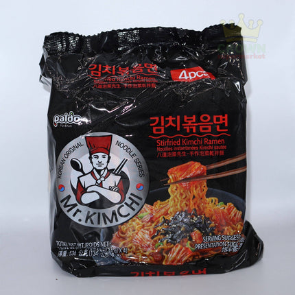 Paldo Mr.Kimchi Stirfried Kimchi Ramen 4x134g - Crown Supermarket
