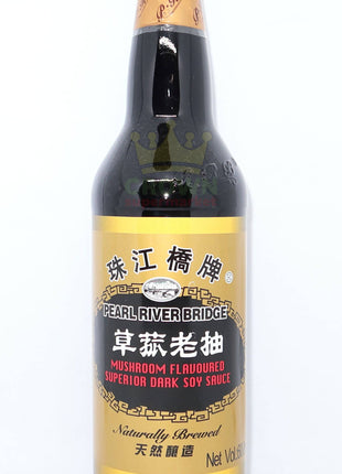 Pearl River Bridge Mushroom Flavored Superior Dark Soy Sauce 600ml - Crown Supermarket