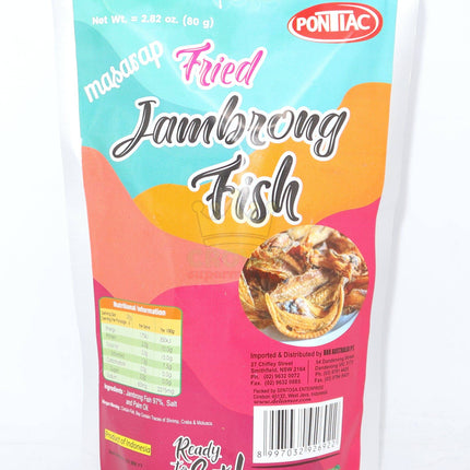 Pontiac Fried Jambrong Fish 80g - Crown Supermarket