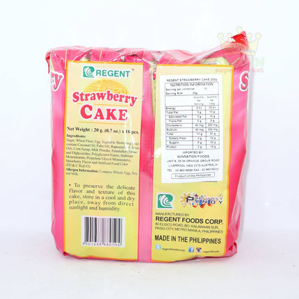 Regent Strawberry Cake 20gx10 - Crown Supermarket