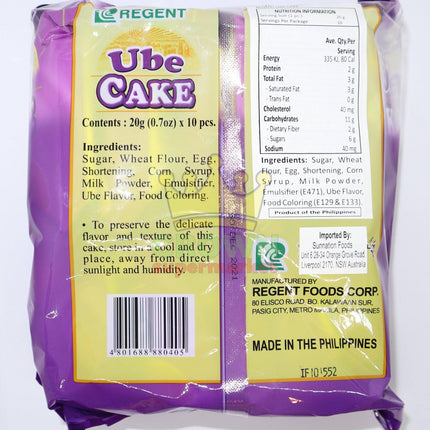 Regent Ube Cake 10 x 20g - Crown Supermarket