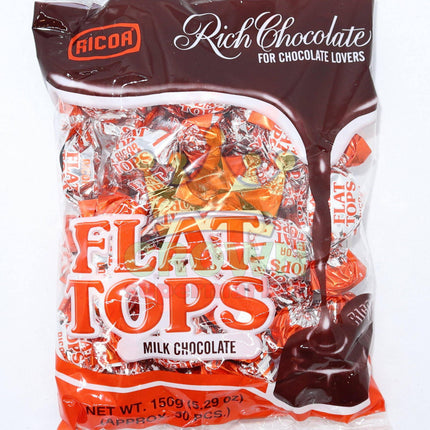 Ricoa Flat Tops Milk Chocolate 150g - Crown Supermarket
