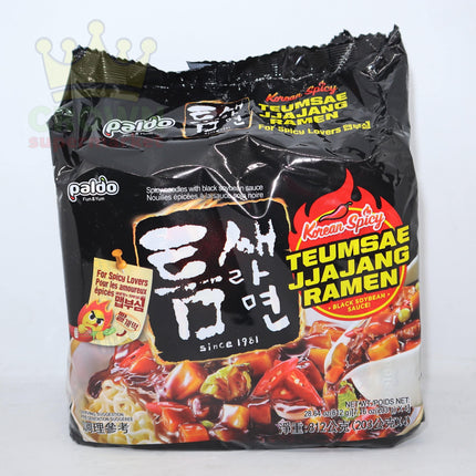 Paldo Teumsae Jjajang Ramen (Korean Spicy) 4x203g - Crown Supermarket