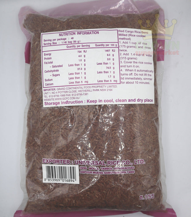 Rose Red Cargo Rice 2KG - Crown Supermarket