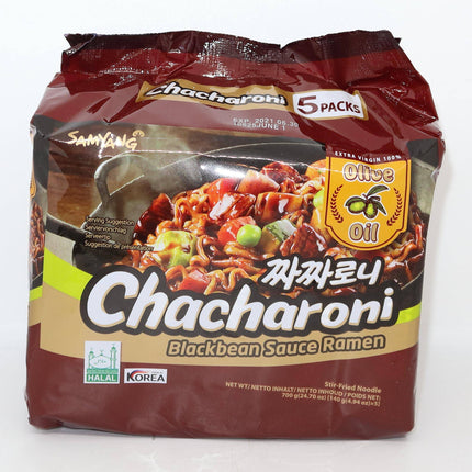 Samyang Chacharoni (Blackbean Sauce Ramen) 5 x 140g - Crown Supermarket
