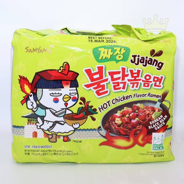Samyang Jjajang Hot Chicken Ramen Multi-Pack 5x140g - Crown Supermarket