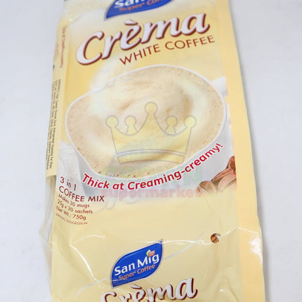 San Mig Crema White Coffee 3 in 1 Coffee Mix 30x25g - Crown Supermarket