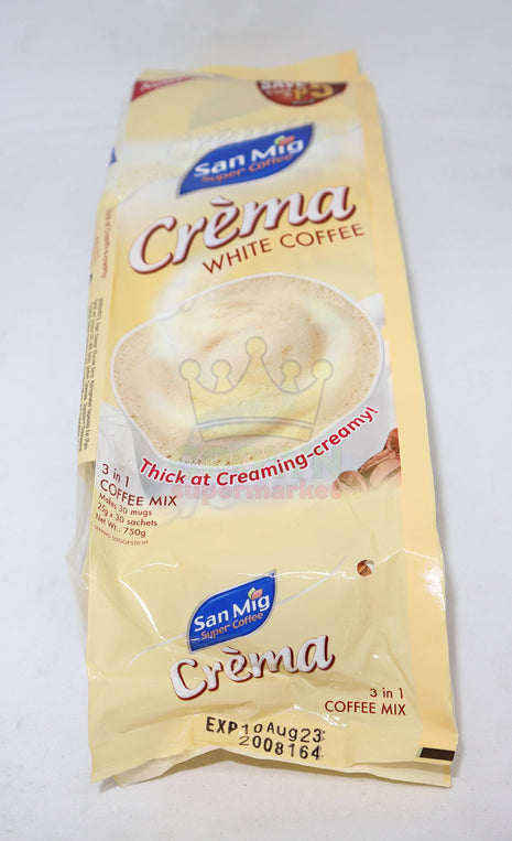 San Mig Crema White Coffee 3 in 1 Coffee Mix 30x25g - Crown Supermarket