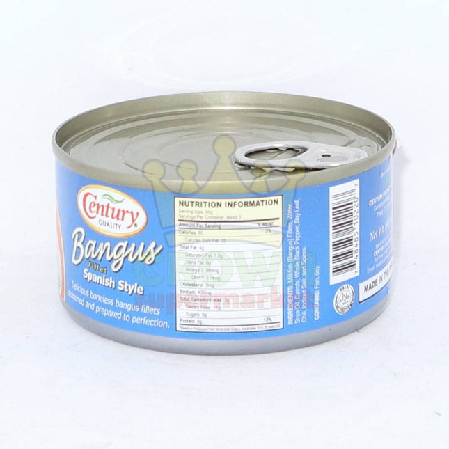 Century Bangus Fillet Spanish Style 184g - Crown Supermarket