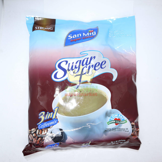 San Mig 3 in 1 Coffeemix Sugar Free Strong 40 x 9g - Crown Supermarket