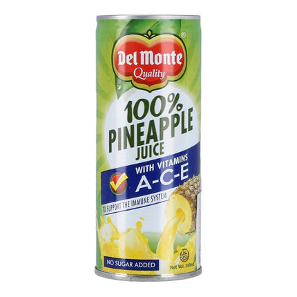 DeI Monte 100% Pineapple Juice With Vitamin A-C-E 240ml - Crown Supermarket