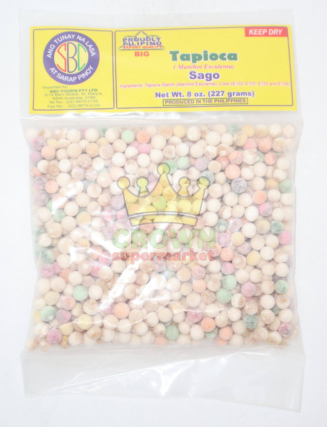 SBC Tapioca Sago (Big Colored) 227g - Crown Supermarket