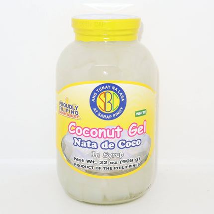 SBC White Coconut Gel (Nata de Coco) in Syrup 908g - Crown Supermarket