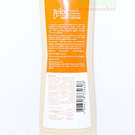 Belo Kojic Acid + Tranexamic Acid Body Lotion SPF 30 200ml - Crown Supermarket