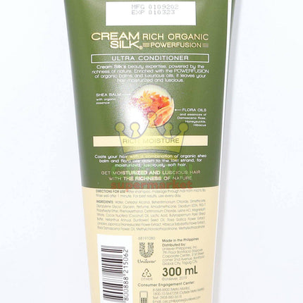 Cream Silk Conditioner Rich Organic Rich Moisture 300ml - Crown Supermarket