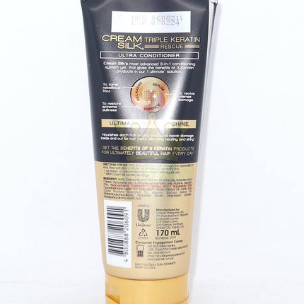 Cream Silk Conditioner Triple Keratin Repair & Shine 170ml - Crown Supermarket