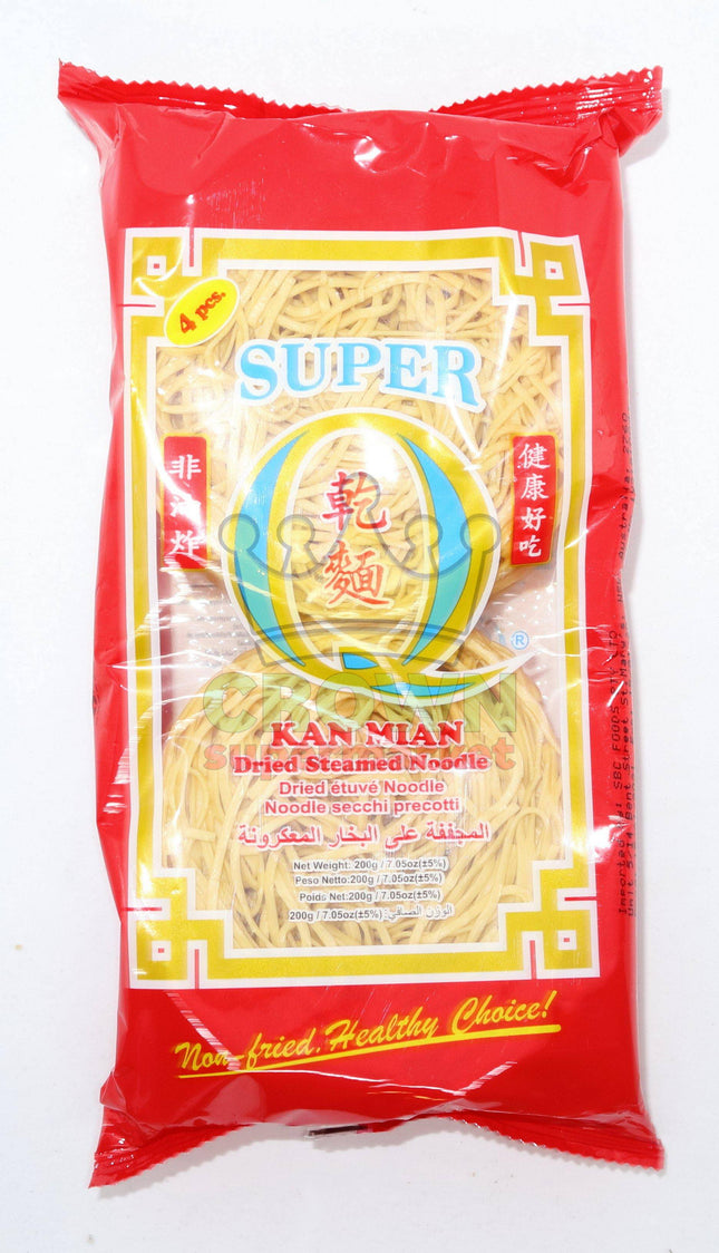 Super Q Kan Mian (Dried Steamed Noodle) 200g - Crown Supermarket