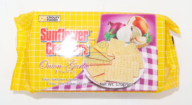 Croley Foods Sunflower Crackers Onion Garlic 170g - Crown Supermarket