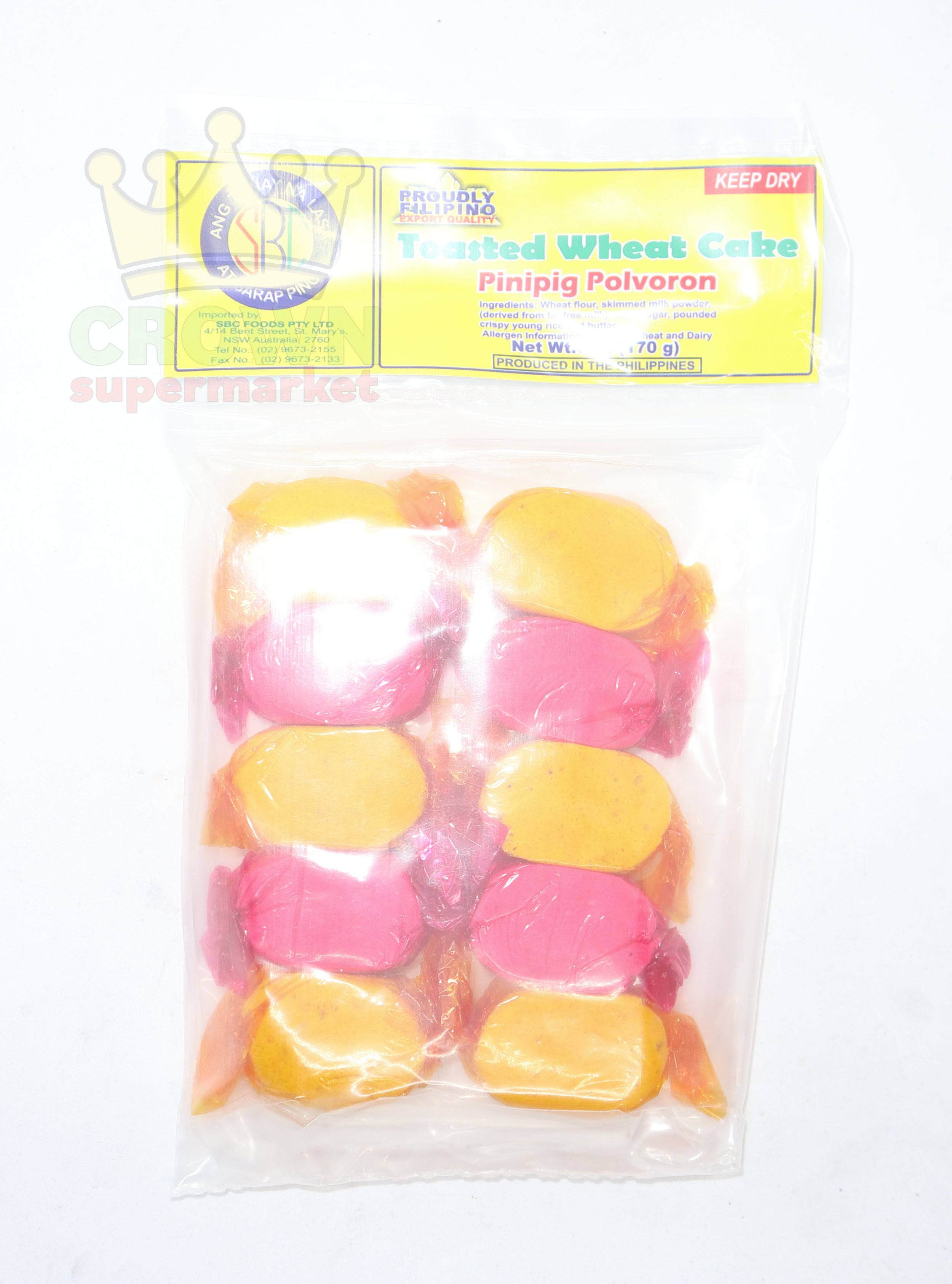 SBC Pinipig Polvoron (Toasted Wheat Cake) 170g | Crown Supermarket