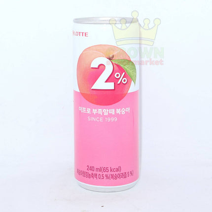 Lotte 2% Near Water Peach Flavor 240ml - Crown Supermarket