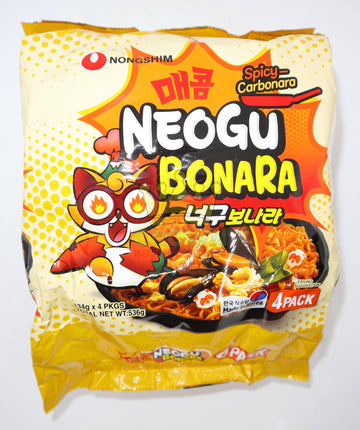 Nongshim Neogu Bonara (Spicy Carbonara) 4 x 134g - Crown Supermarket
