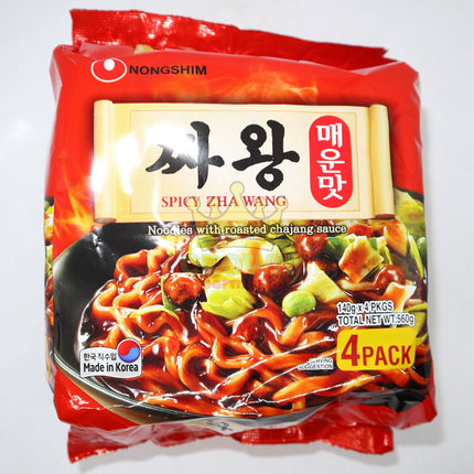 Nongshim Spicy Zha Wang (Roasted Chajang Sauce) 4x140g - Crown Supermarket
