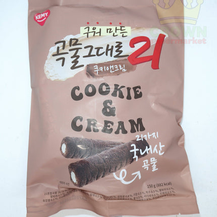 Kemy Premium Baked Crispy Roll Cookie & Cream 150g - Crown Supermarket